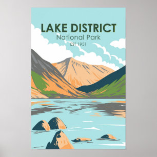 Poster Parque Nacional Lake District Wasdale Head Inglate