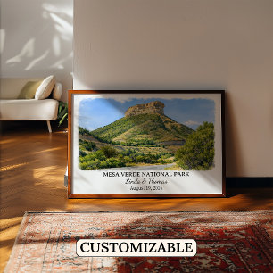 Poster Parque Nacional Mesa Verde Colorado, Aquarela