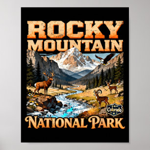 Poster Parque nacional montanhoso rochoso colorado nature
