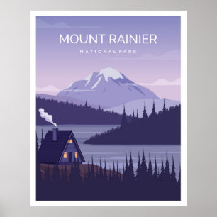 Poster Parque Nacional Monte Rainier