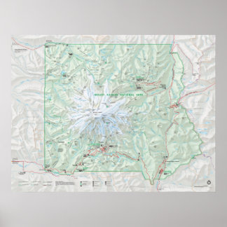 Pôster Parque Nacional Monte Rainier