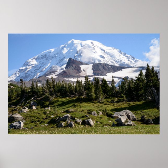 Poster Parque Nacional Mount Rainier, WA. Spray Park (Frente)