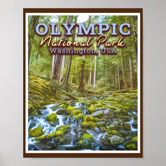 Poster PARQUE NACIONAL olimpiadas - WASHINGTON ESTADOS UN (Frente)