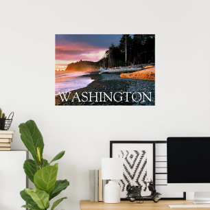 Poster Parque Nacional Olímpico Estado de Washington