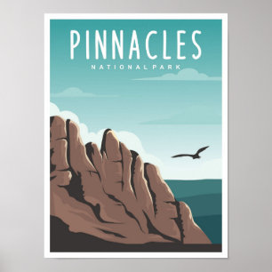 Poster Parque Nacional Pinnacles Califórnia Viagem