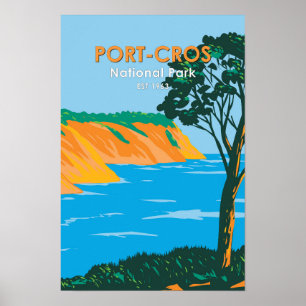 Poster Parque Nacional Port - Cros França Vintage