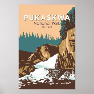 Poster Parque Nacional Pukaskwa Canada Viagem Art Vintage