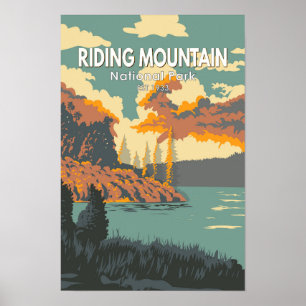 Poster Parque Nacional Riding Mountain Canadá Vintage