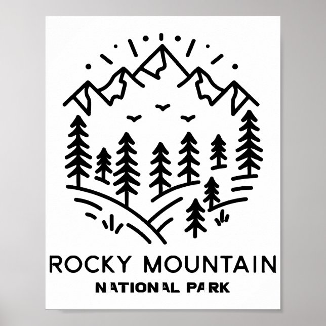 Poster Parque Nacional Rocky Mountain (Frente)