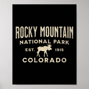 Poster Parque Nacional Rocky Mountain Colorado EUA Ao Ar 
