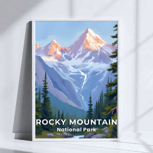 Poster Parque Nacional Rocky Mountain Colorado Viagem Art
