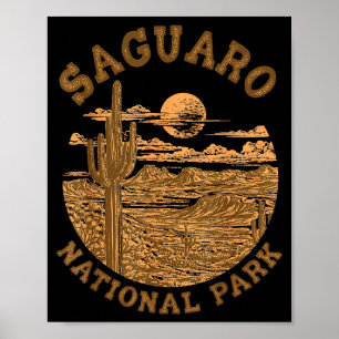 Poster Parque Nacional Saguaro Arizona Viagens Natureza