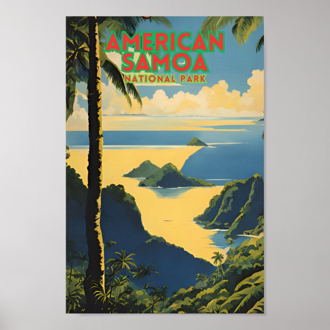 Poster Parque Nacional Samoa Americano (Frente)