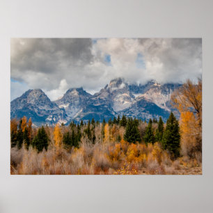 Poster Parque Nacional Schwabacher Landing Grand Teton