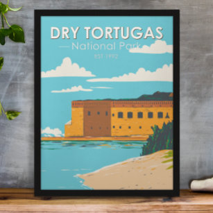 Poster Parque Nacional Seco de Tortugas, Flórida Fort Vin