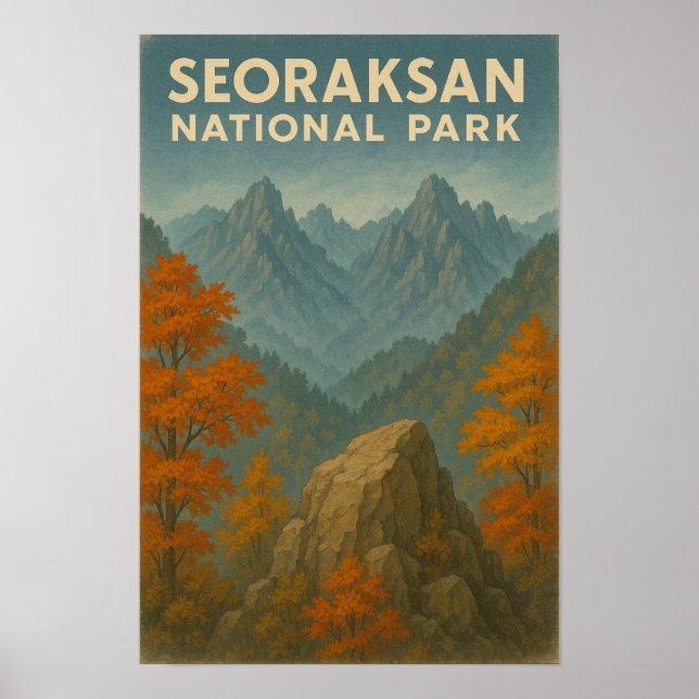 Poster Parque Nacional Seoraksan (Frente)