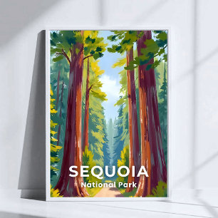Poster Parque Nacional Sequoia Viagem Califórnia