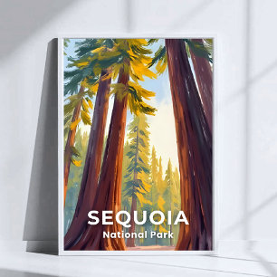 Poster Parque Nacional Sequoia   Viagem da Califórnia