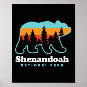Poster Parque Nacional Shenandoah Urso Vale de Shenandoah