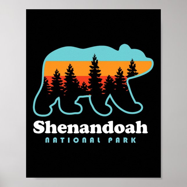 Poster Parque Nacional Shenandoah Urso Vale de Shenandoah (Frente)