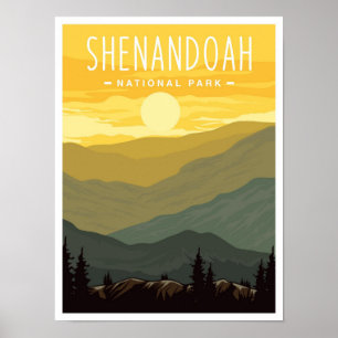 Poster Parque Nacional Shenandoah Virgínia EUA Viagem