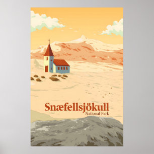 Poster Parque Nacional Snaefellsjokull Islândia Viagem