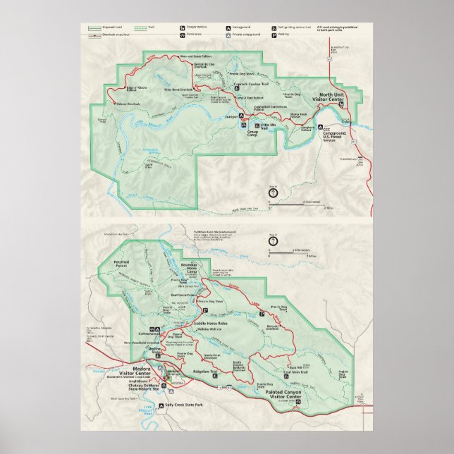 Pôster Parque Nacional Theodore Roosevelt (Frente)