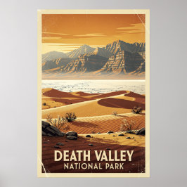 Poster Parque Nacional Vale da Morte Retro