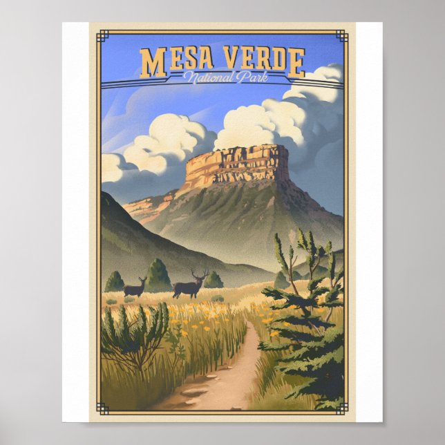 Poster Parque Nacional Verde Litho Trabalho de arte Poste (Frente)