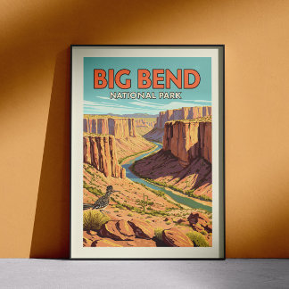 Poster Parque Nacional Vintage Big Bend
