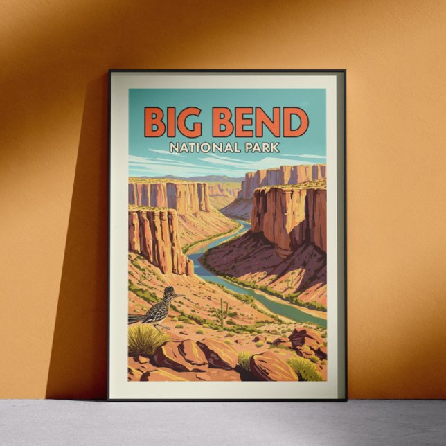 Poster Parque Nacional Vintage Big Bend (Criador carregado)