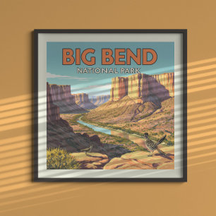 Poster Parque Nacional Vintage Big Bend