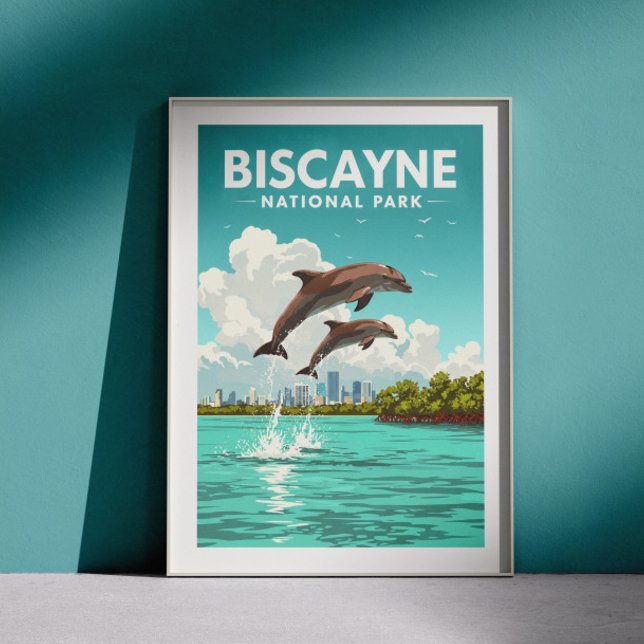 Poster Parque Nacional Vintage Biscayne (Criador carregado)