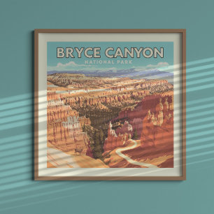 Poster Parque Nacional Vintage Bryce Canyon