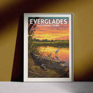 Poster Parque Nacional Vintage Everglades