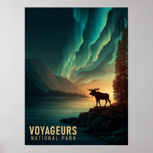 Poster Parque Nacional Voyageurs Vintage