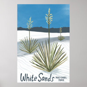 Poster Parque Nacional White Sands Novo México Gysum Yuc