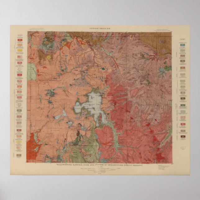 Pôster Parque Nacional Yellowstone (Frente)