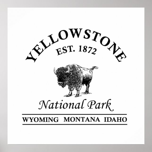 Poster Parque Nacional Yellowstone (Frente)