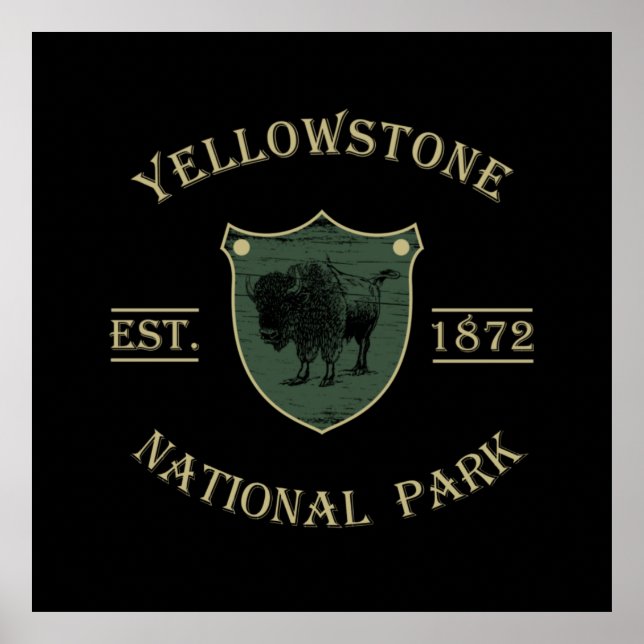 Poster Parque nacional Yellowstone (Frente)
