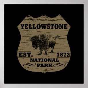 Poster parque nacional yellowstone