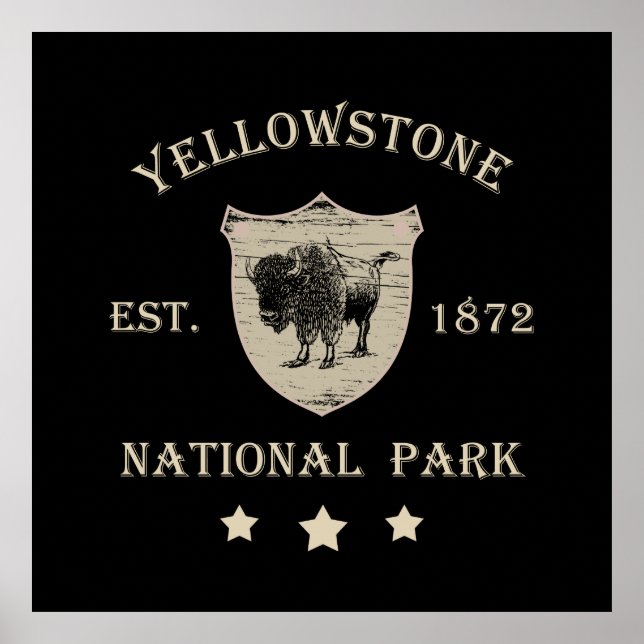 Poster Parque nacional Yellowstone (Frente)