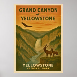 Poster Parque Nacional Yellowstone - Grand Canyon V01