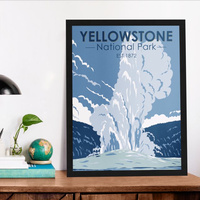 Poster Parque Nacional Yellowstone Vintage (Criador carregado)