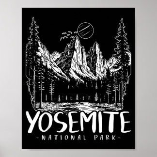 Poster Parque Nacional Yosee Ao Ar Livre Vintage EUA