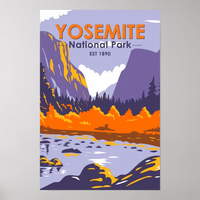 Poster Parque Nacional Yosemite El Capitan No Outono (Frente)