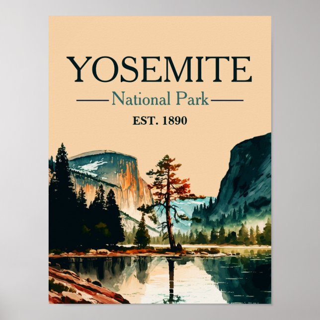 Poster Parque Nacional Yosemite El Capitan No Outono (Frente)