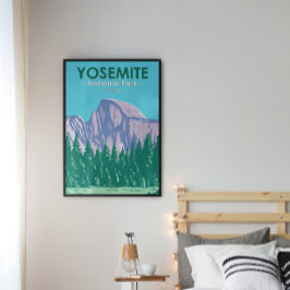 Poster Parque Nacional Yosemite Half Dome Califórnia