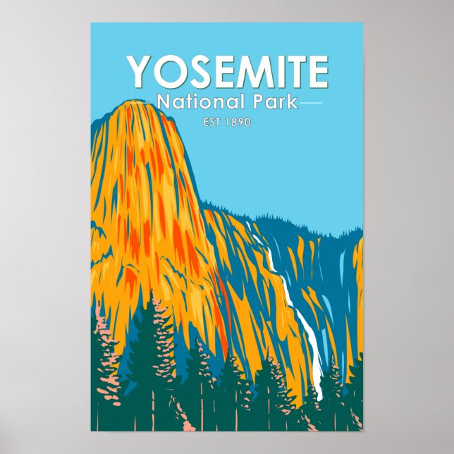 Poster Parque Nacional Yosemite Sentinel Fall Califórnia (Frente)