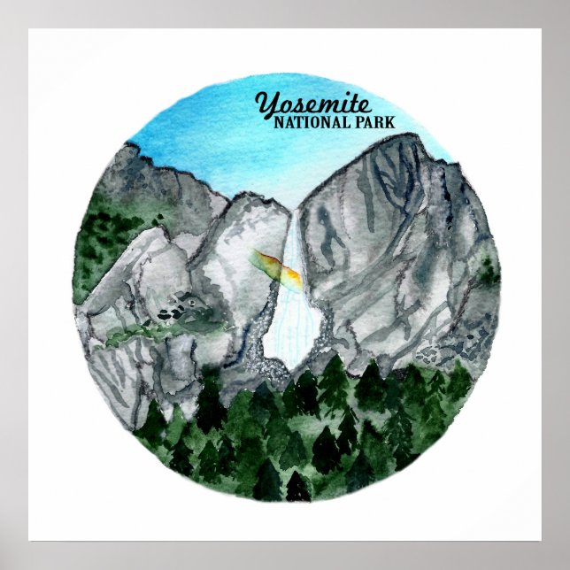 Poster Parque Nacional Yosemite Yosemite Falls (Frente)